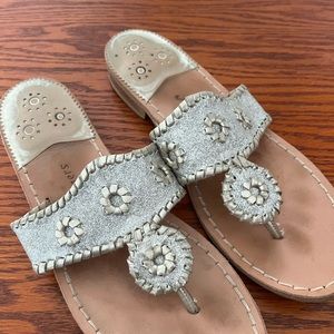 Sparkly Silver Jack Rogers Sandal